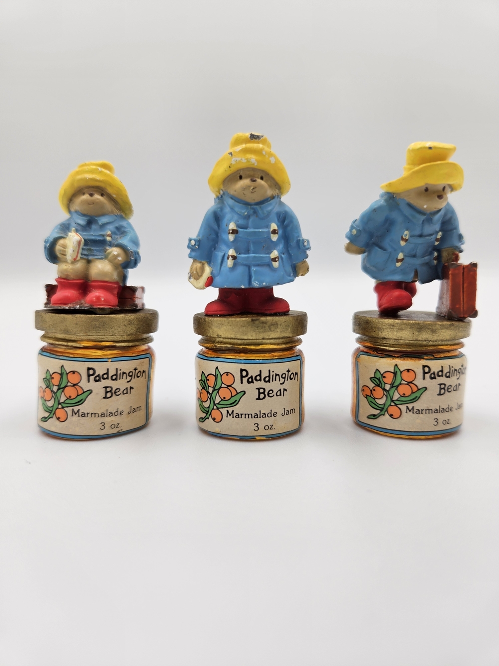 Vintage Paddington Bear Marmalade Jam Figurines Set of 3